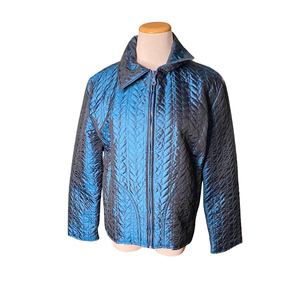 Chico’s Quilted Zip-Front Jacket – Size 1 (Medium/Large)